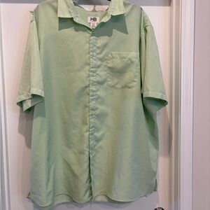 Harbor Bay Mint Green Casual Button Down Shirt